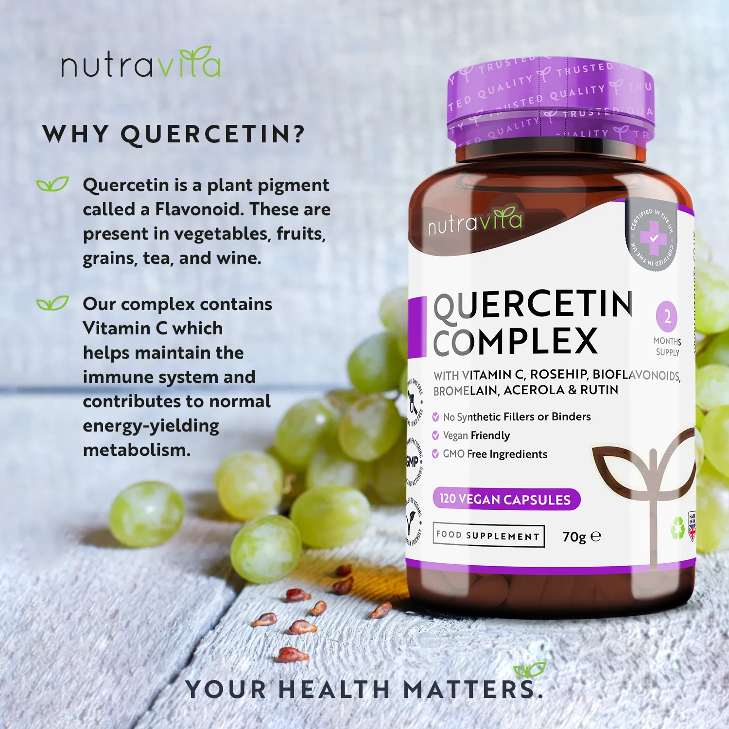 Nutravita Quercetina Complesso capsule 120 vitamina C