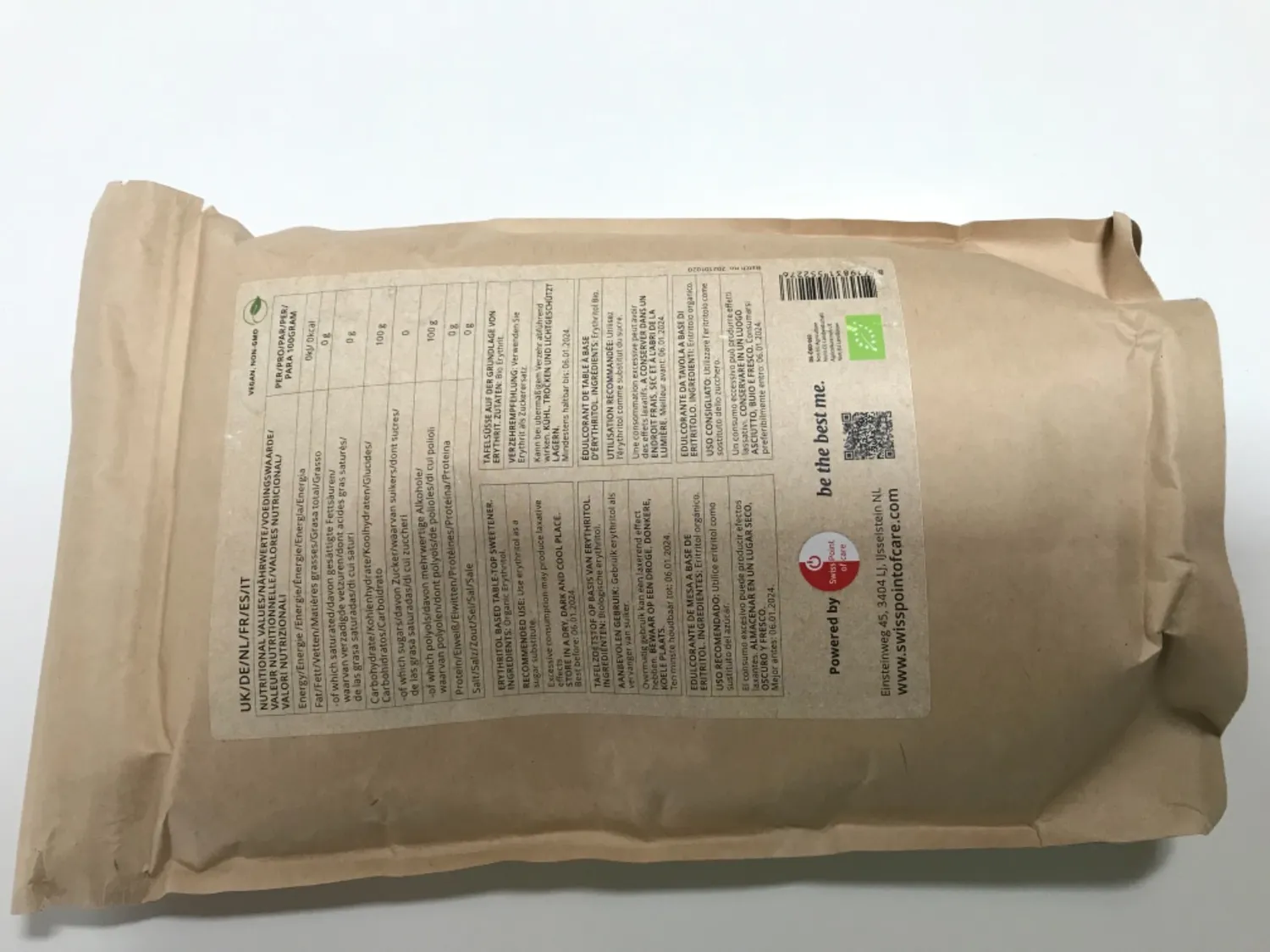 Go-Keto Eritritolo BIO dolcificante 1000 g zero calorie