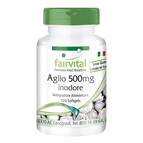 Fairvital Aglio 500 mg softgel 100 pezzi inodori