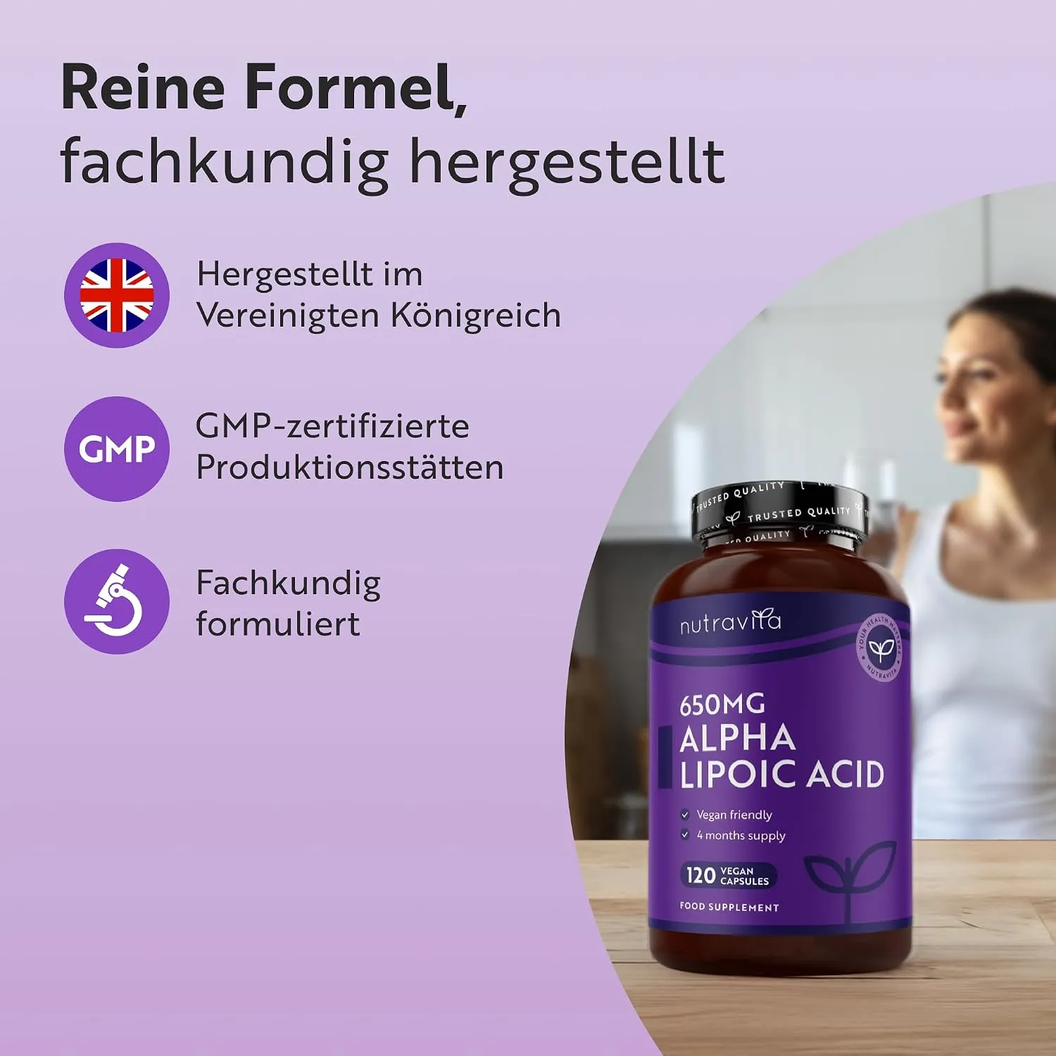 Nutravita Acido Alfa Lipoico 650 mg capsule 120 vegane