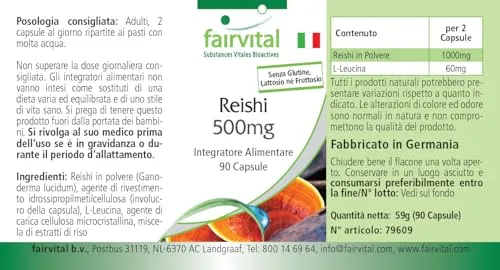fairvital Reishi 500mg capsule 90pz alto dosaggio