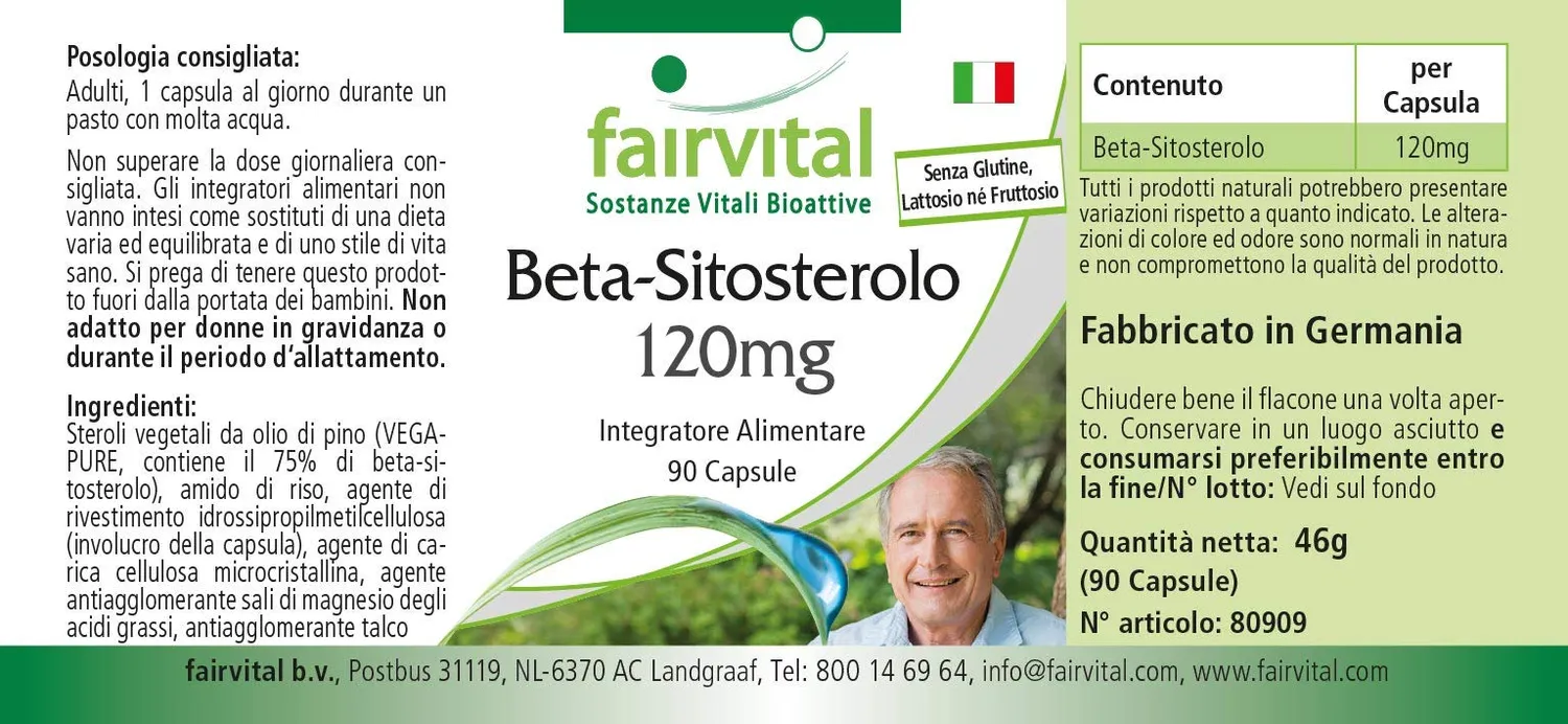 Fairvital Beta-sitosterolo 120mg capsule 90pz olio di pino