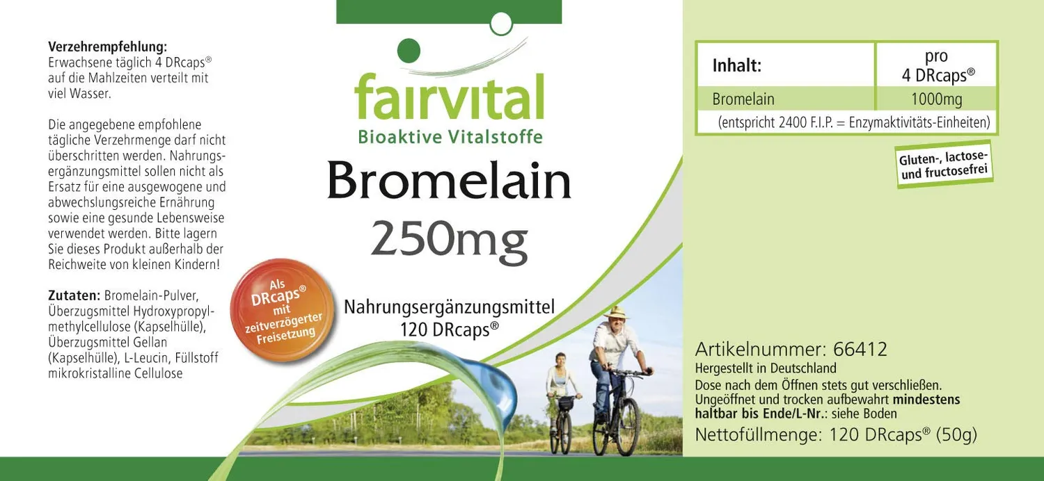 fairvital Bromelina capsule 120 da 250 mg ananas