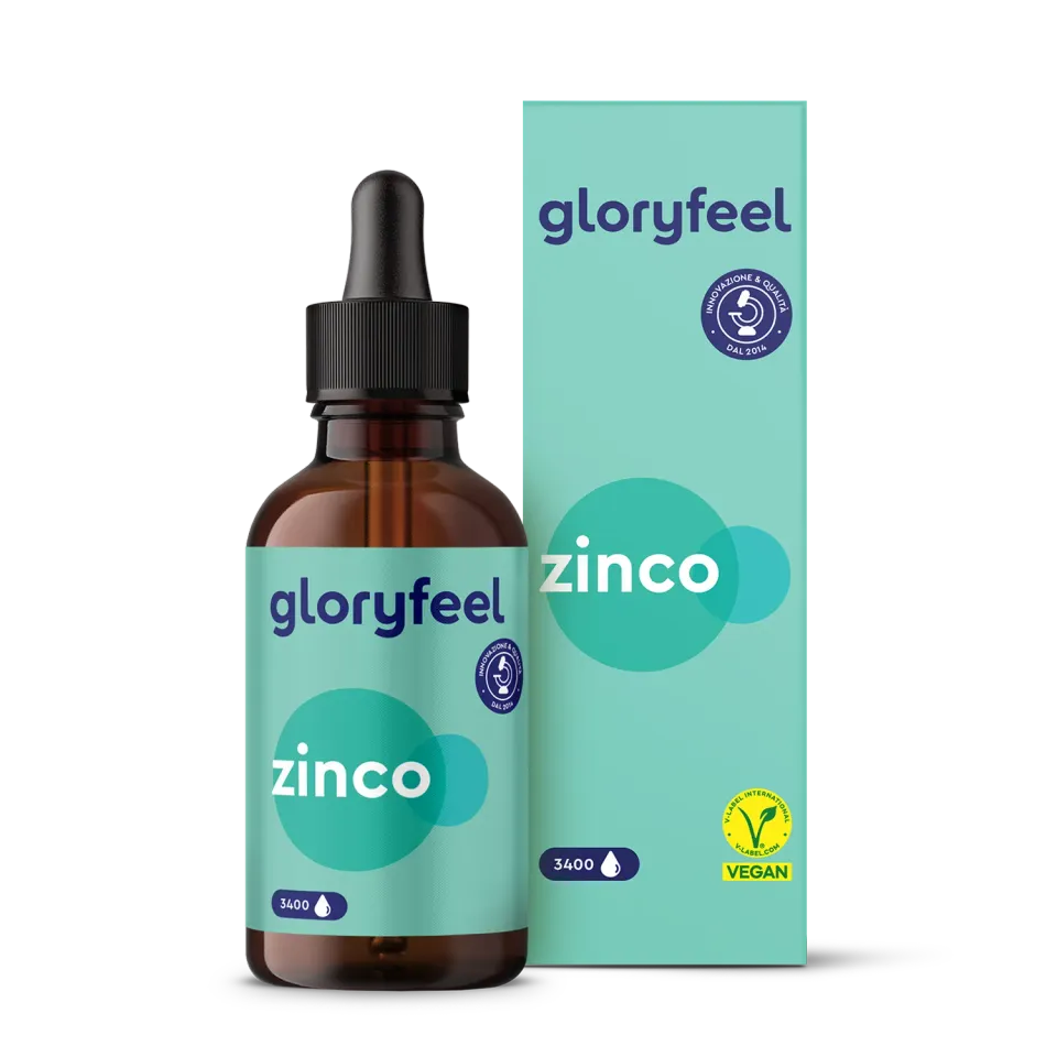 gloryfeel Zinco in Gocce minerali vegano