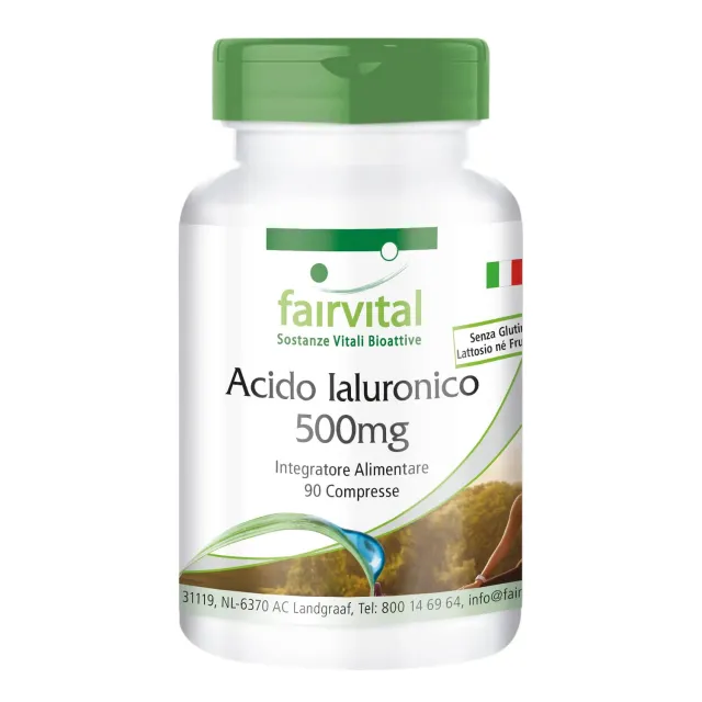 Fairvital Acido Ialuronico 500mg compresse 90 pezzi zinco pelle
