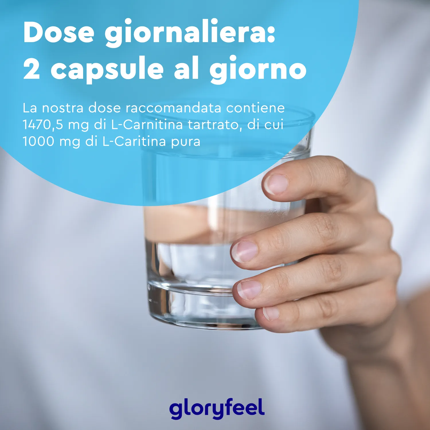 Gloryfeel L-Carnitina 1000mg capsule 140 capsule vegane