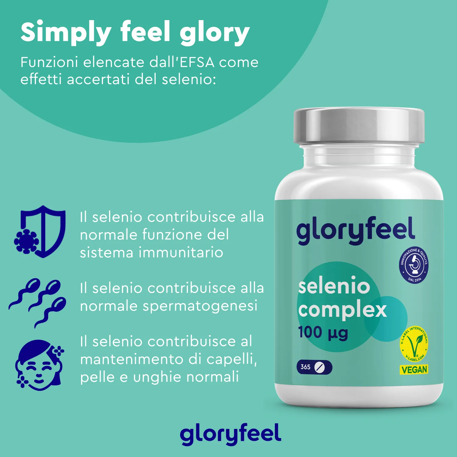 gloryfeel Selenio Complex 365 compresse vegane