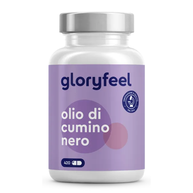 Gloryfeel Olio di Cumino Nero capsule con vitamina E