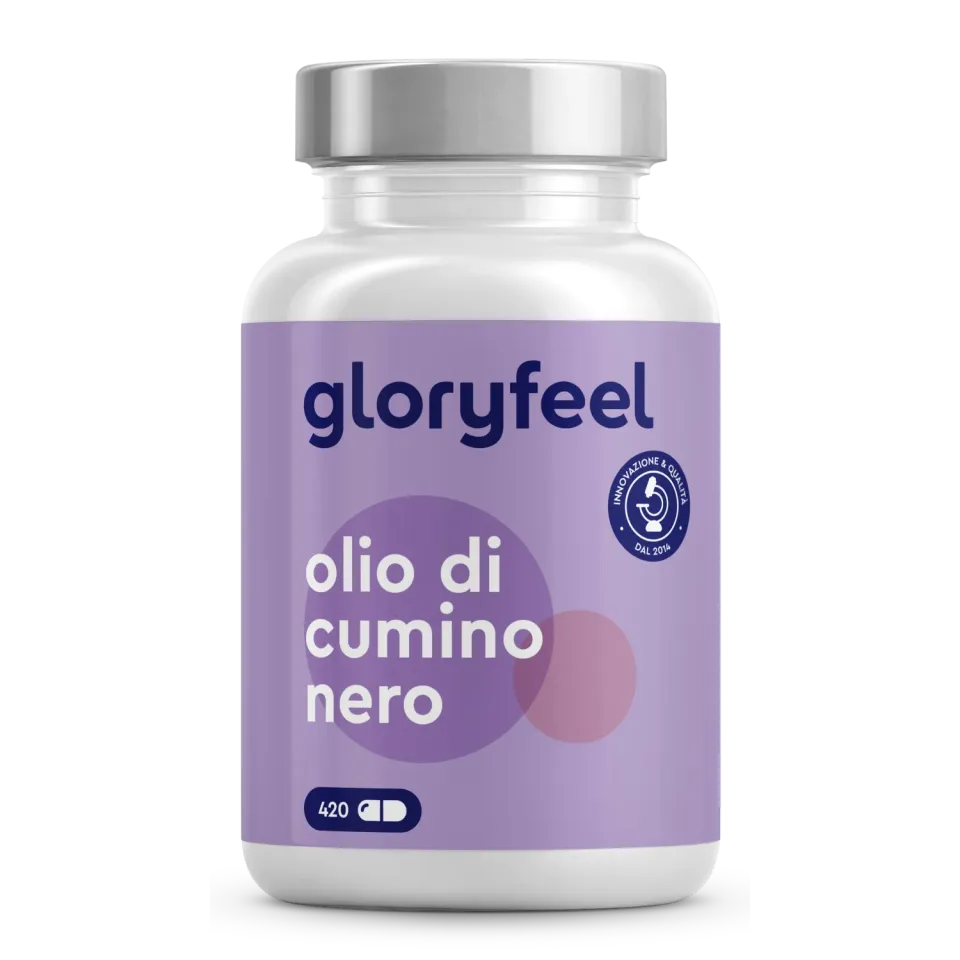 Gloryfeel Olio di Cumino Nero capsule con vitamina E