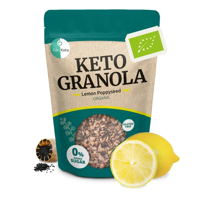 Go-Keto BIO Keto Granola Lemon Poppyseed 290g Low Carb