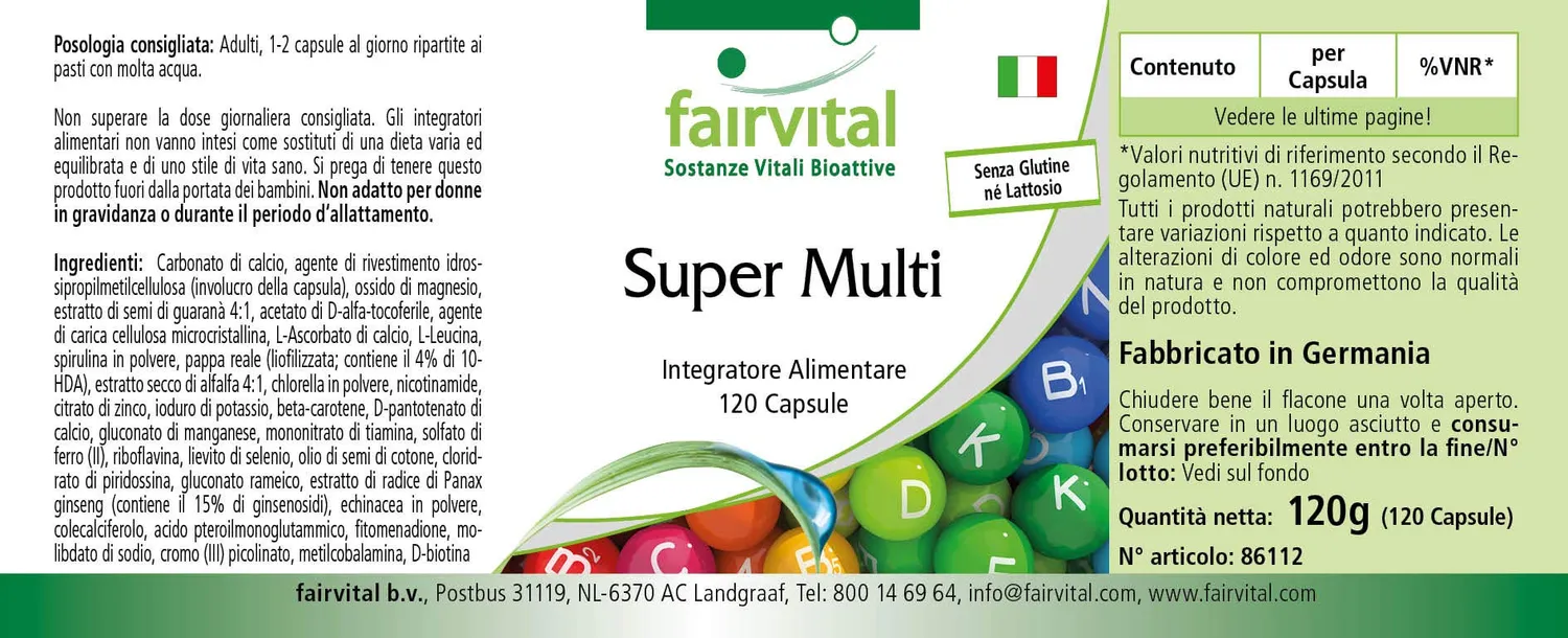 Fairvital Super Multi multivitaminico 120 capsule alta dose
