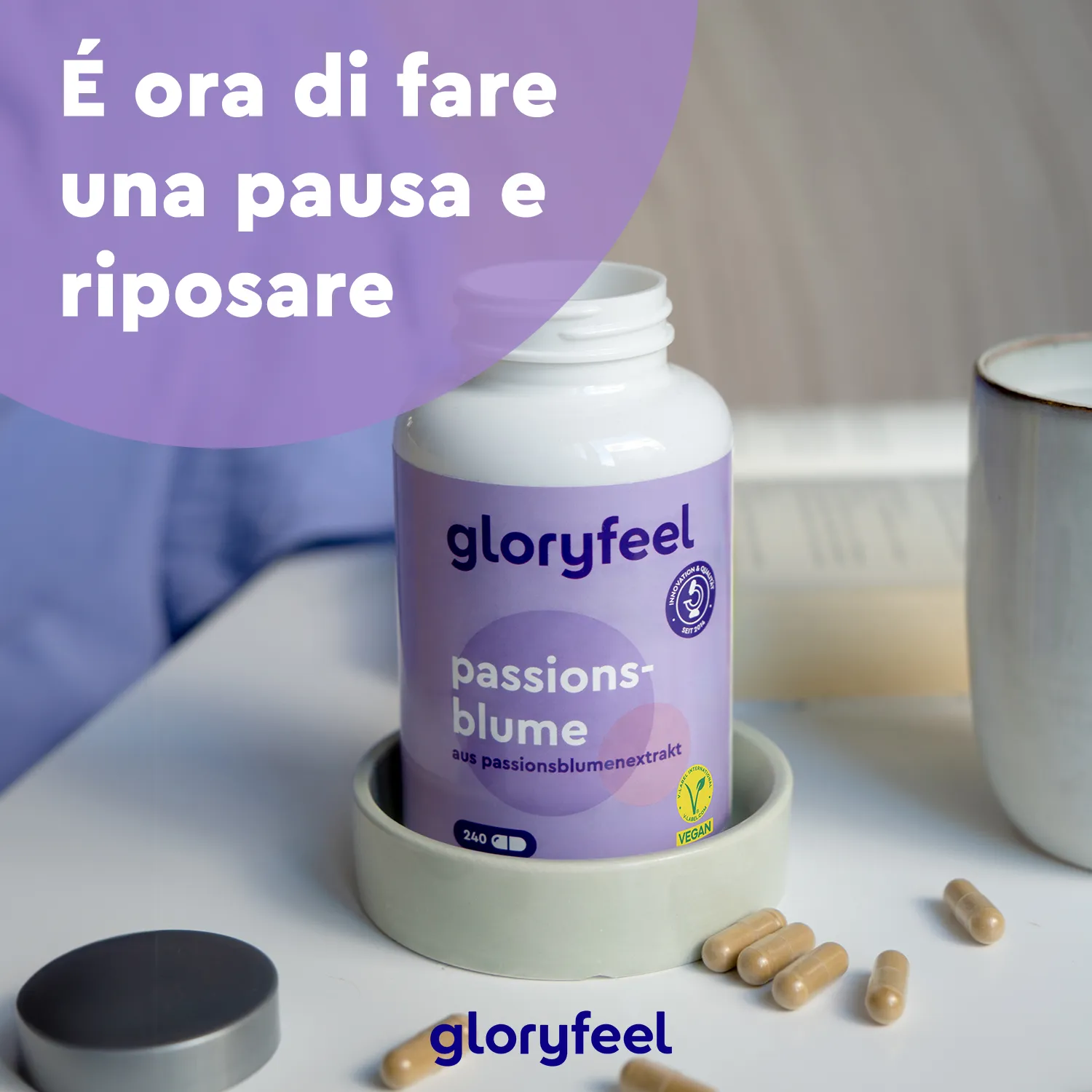 gloryfeel Passiflora Integratore 240 capsule rilassante