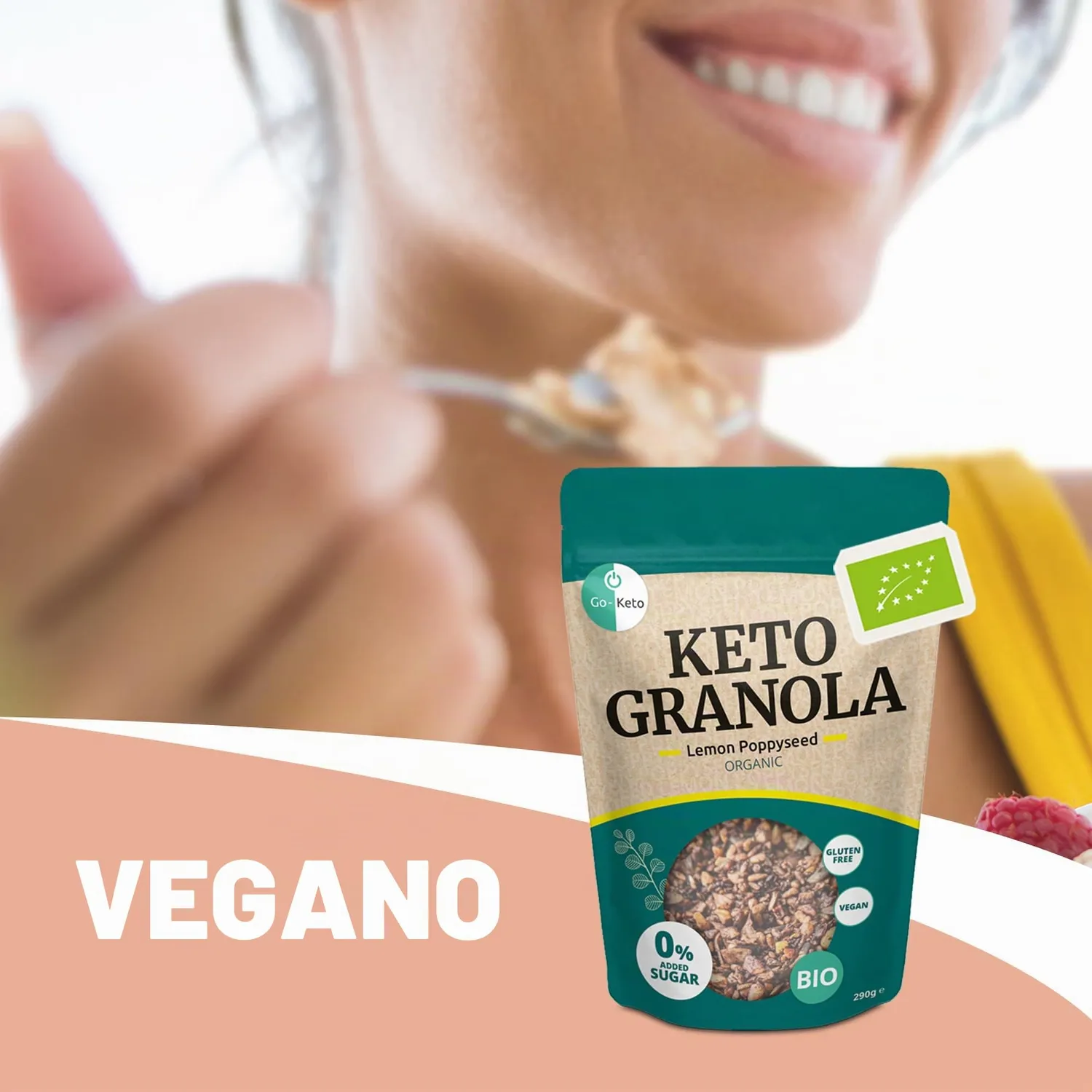 Go-Keto BIO Keto Granola Lemon Poppyseed 290g Low Carb