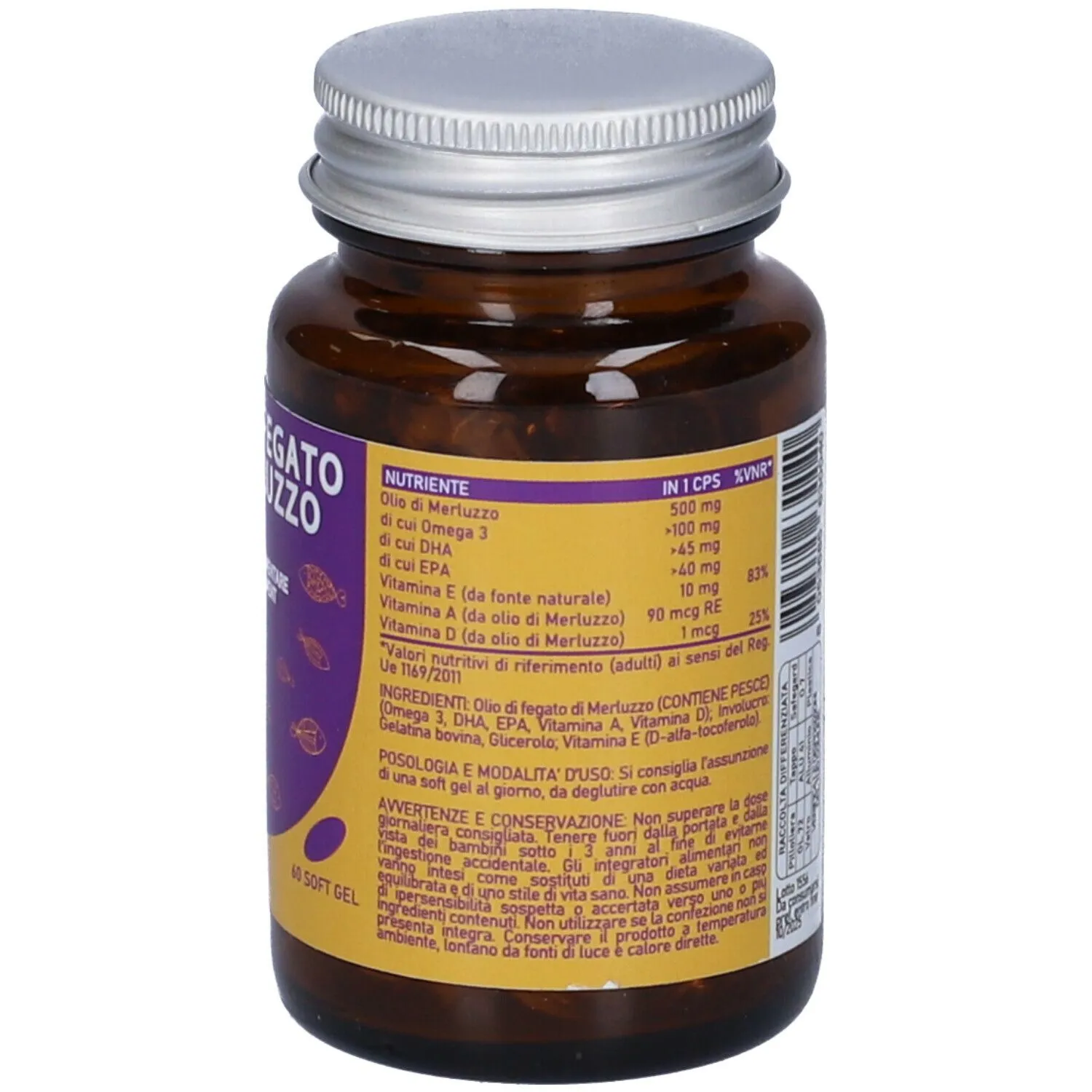 Algilife Olio Fegato Merluzzo Integratore Omega 3