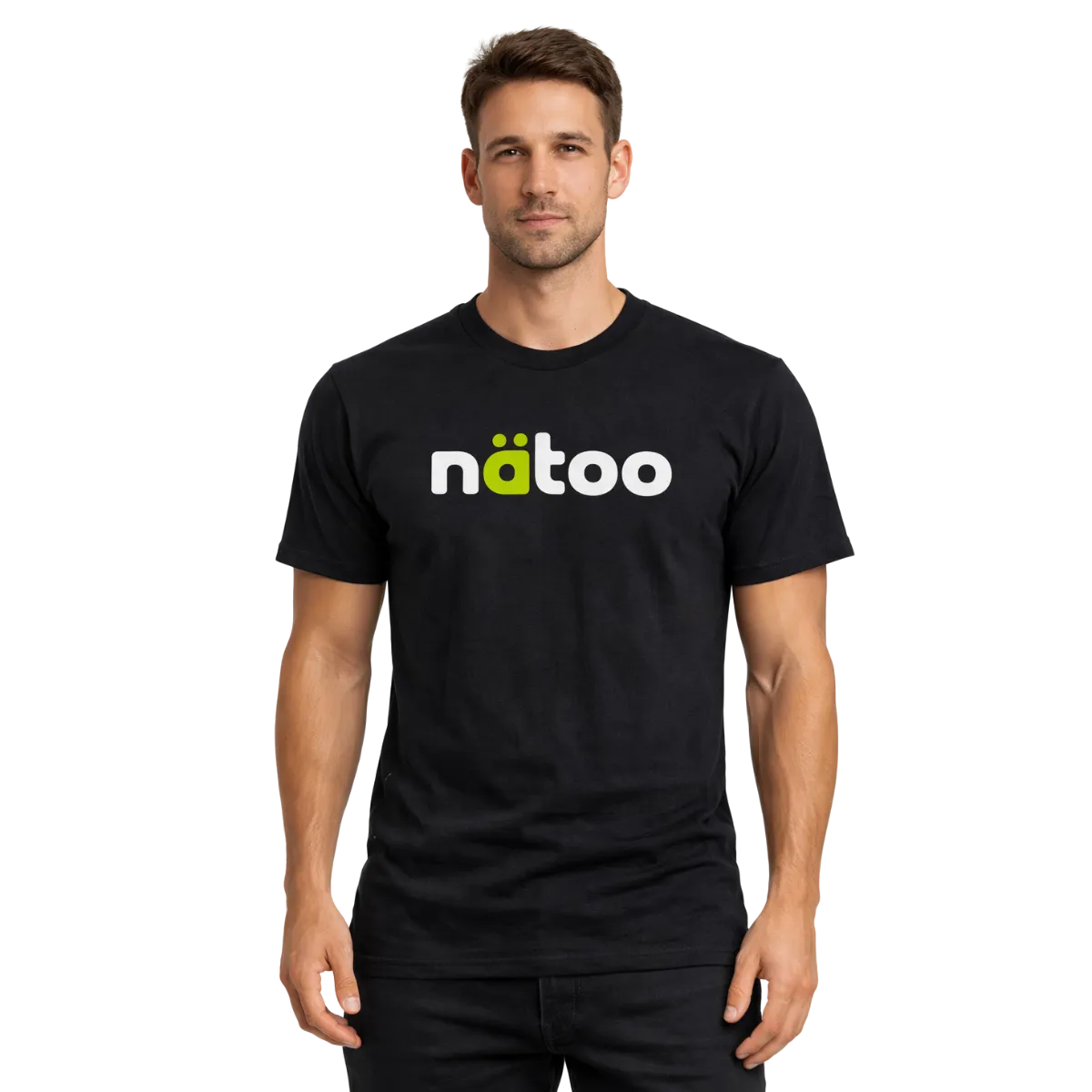 Natoo T-shirt uomo cotone nero S