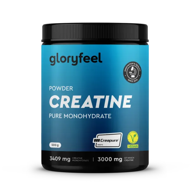 gloryfeel Creatina Creapure polvere monoidrato pura senza lattosio