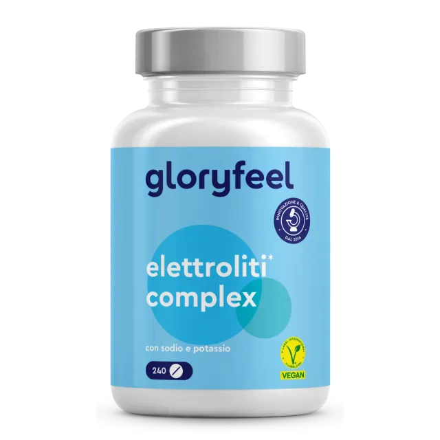 gloryfeel Elettroliti compresse 240 pezzi scorta 4 mesi