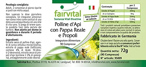 Fairvital Polline Api Pappa Reale Propoli compresse 90 pezzi