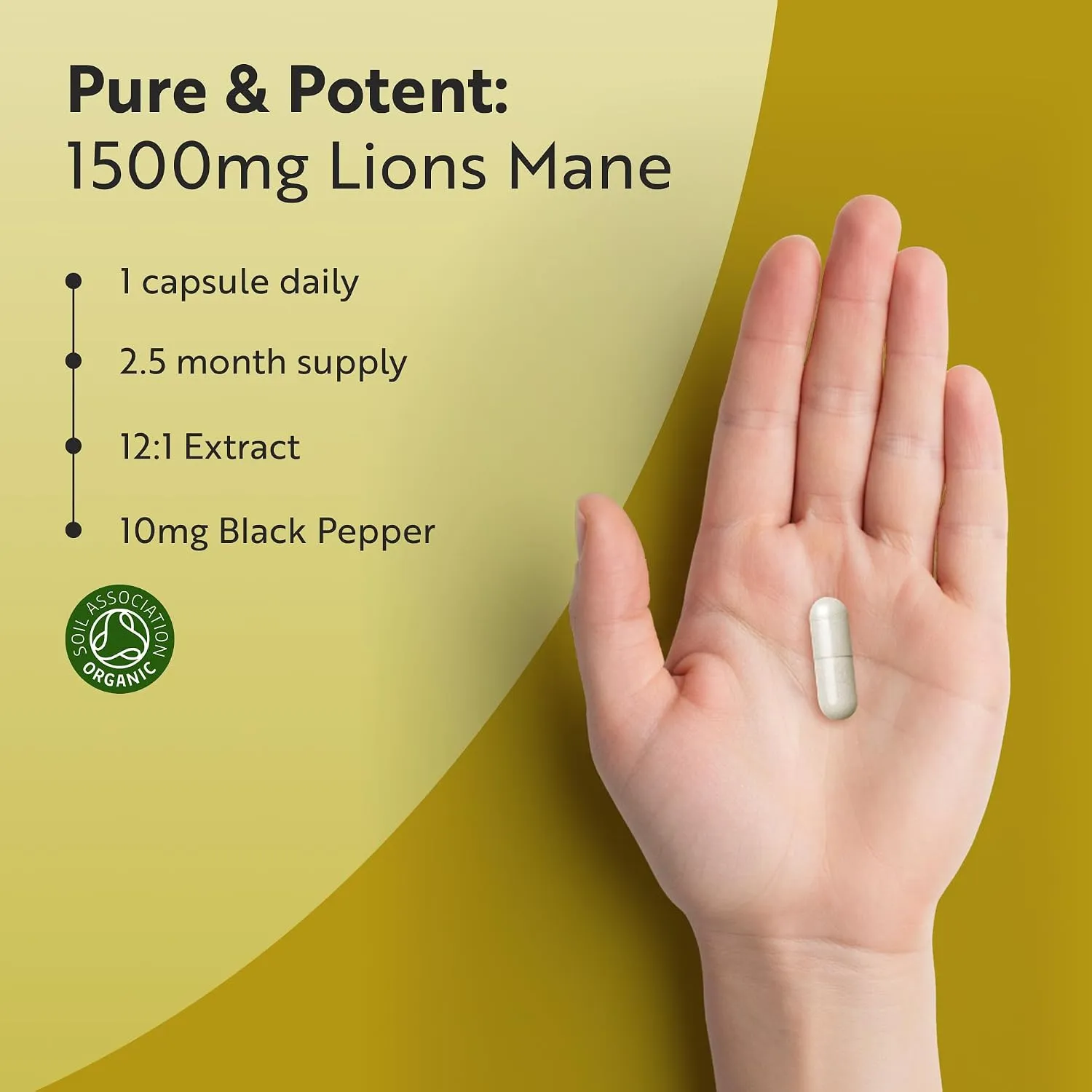 Nutravita Lion's Mane integratore 75 capsule biologico 1500mg