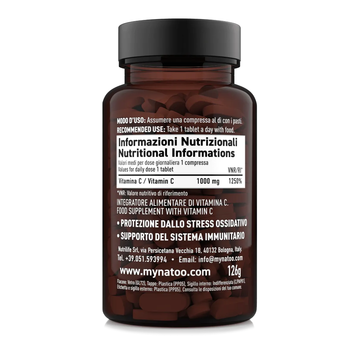 Natoo Vitamina C compresse 90 da 1000 mg immunitarie