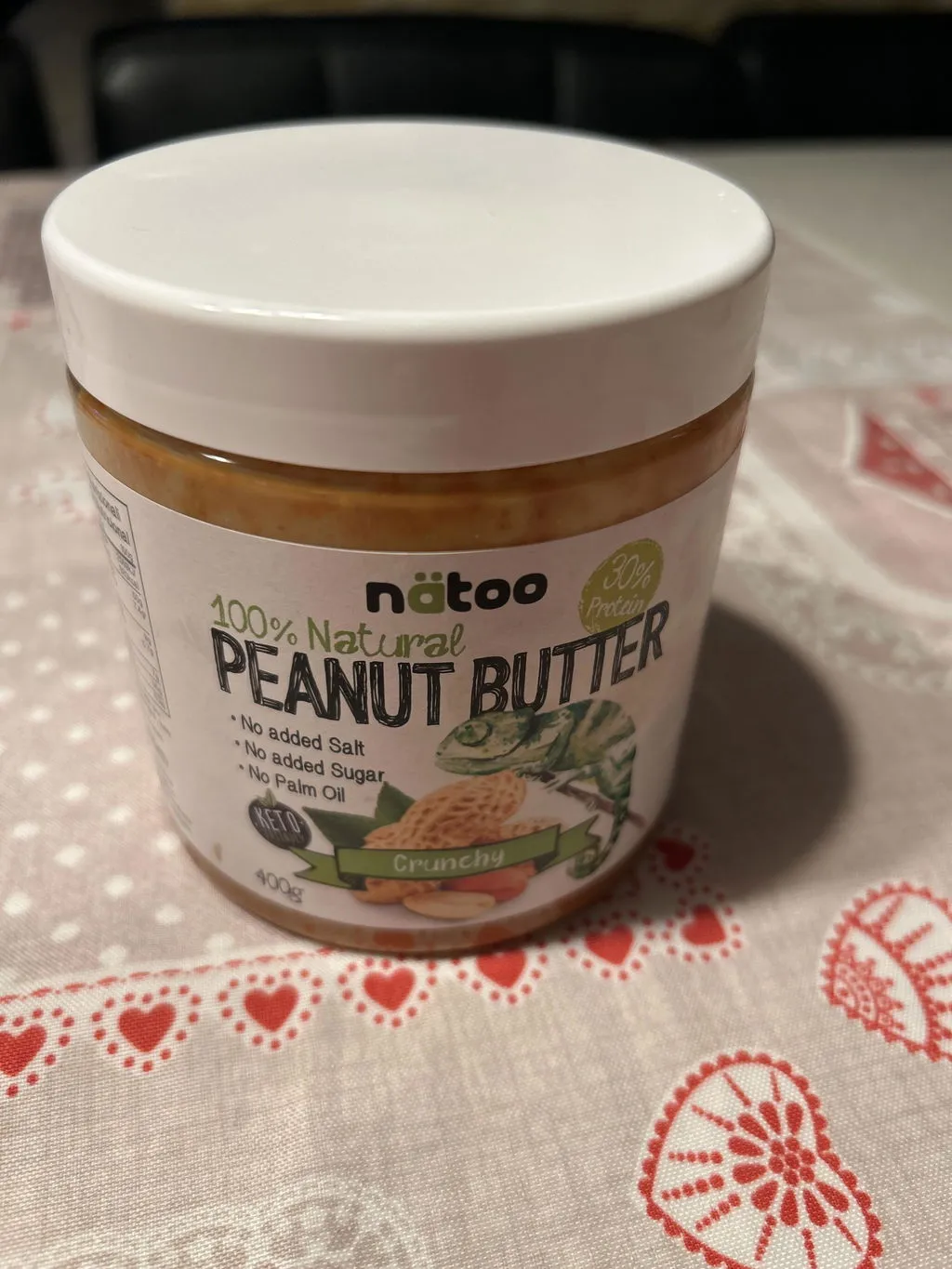 NATOO Burro d'Arachidi Crunchy crema 400g 30% proteine