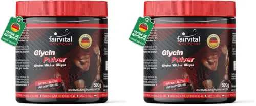 Fairvital Glicina Polvere Vegana 500 g pura senza additivi