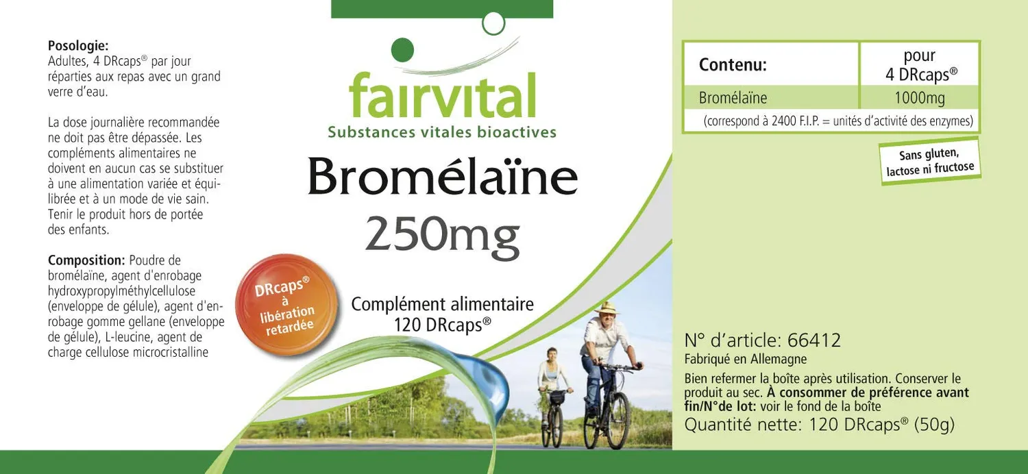 fairvital Bromelina capsule 120 da 250 mg ananas