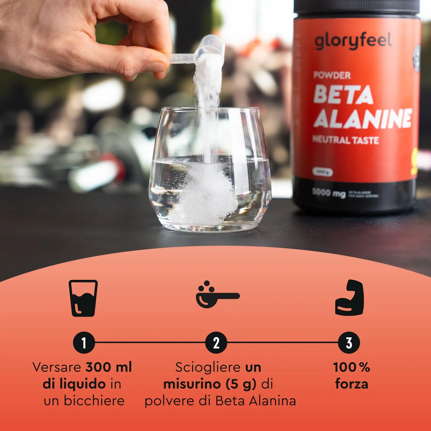 gloryfeel Beta Alanina pura capsule sport senza lattosio