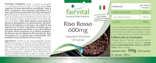 Fairvital Riso Rosso capsule 120 pz 600 mg monacolina K