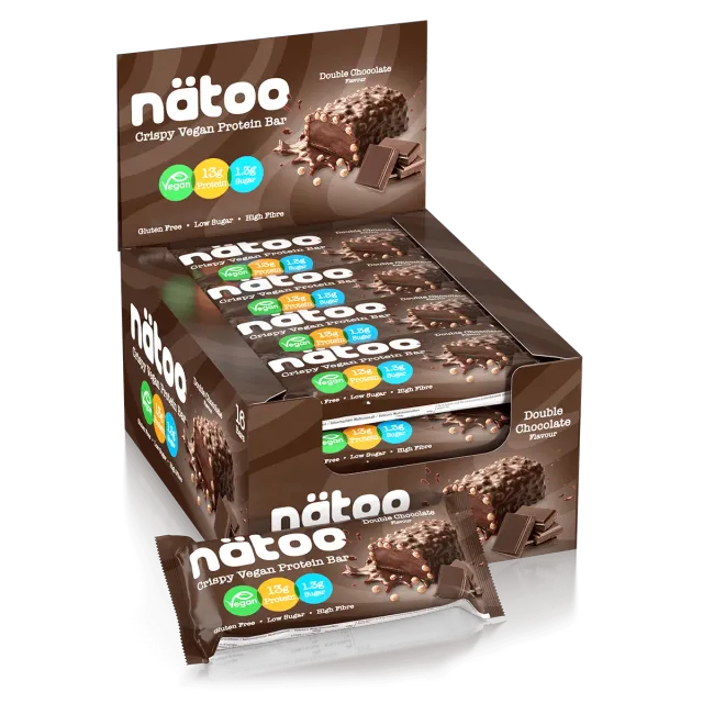 Natoo Barrette Proteiche Vegane 8 barrette Double Chocolate proteine