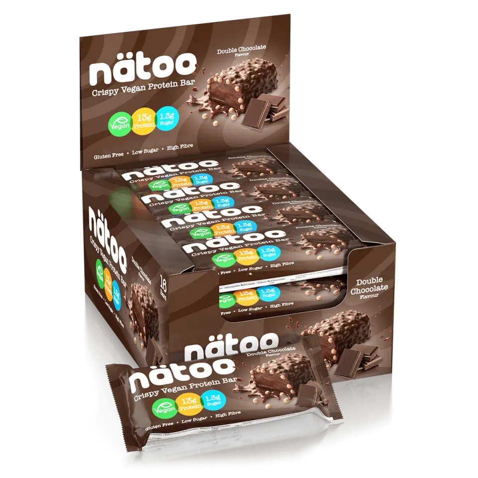 Natoo Barrette Proteiche Vegane 8 barrette Double Chocolate proteine