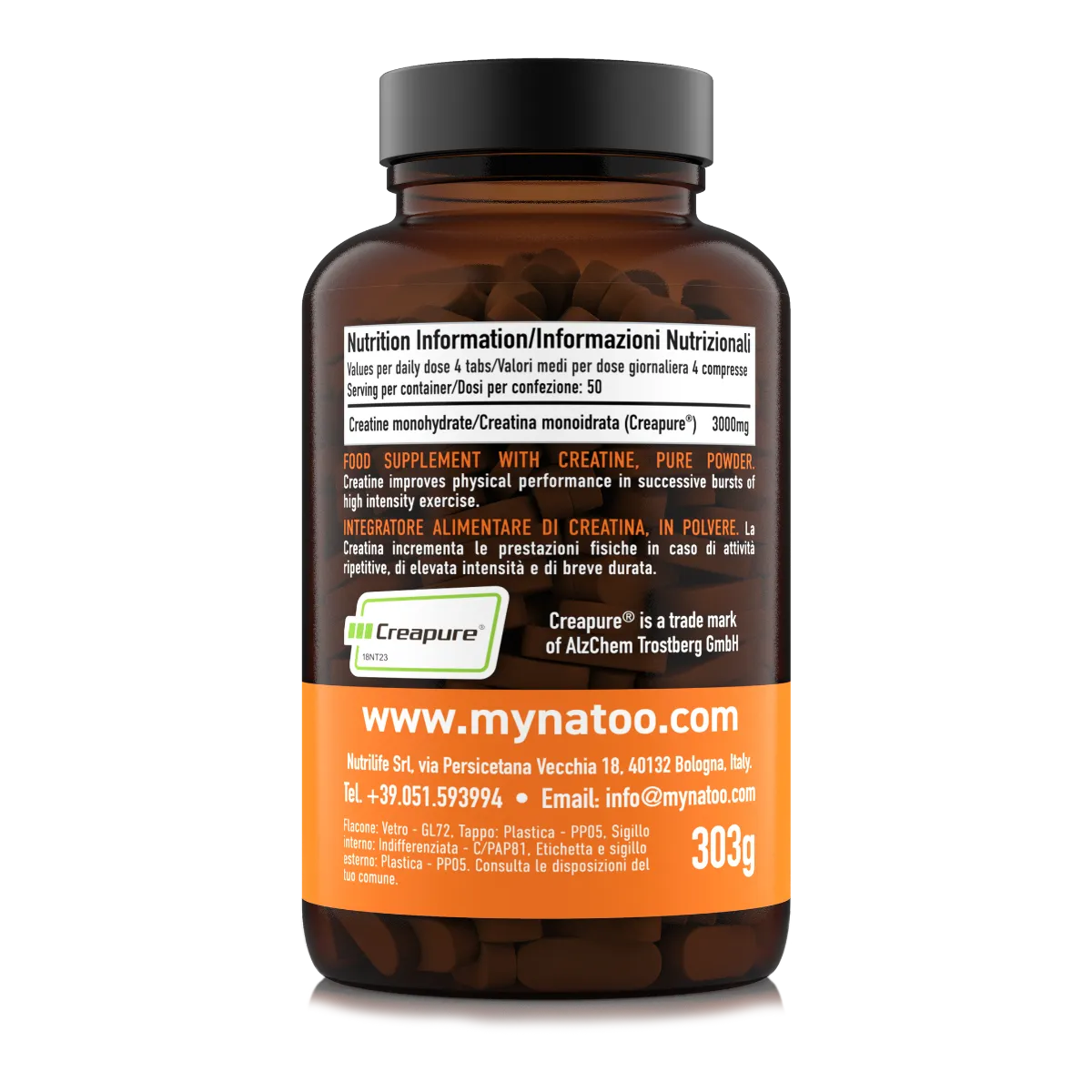 Natoo Performance Creatina Creapure compresse 100 compresse 750 mg