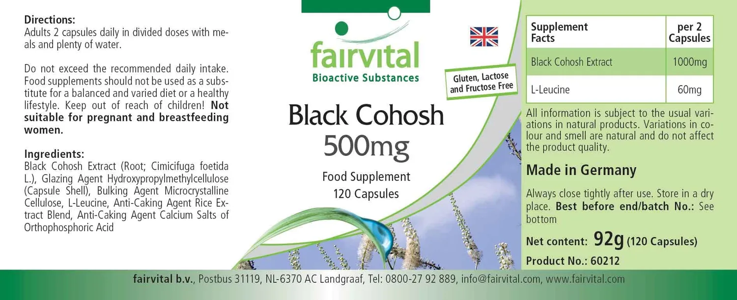 Fairvital Cimicifuga 500 mg Capsule 120 donne