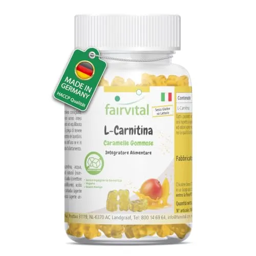 Fairvital L-Carnitina gommose 60 pezzi mango senza zucchero