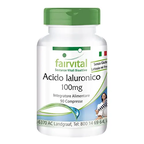 Fairvital Acido Ialuronico 100 mg compresse 90 pezzi vegano