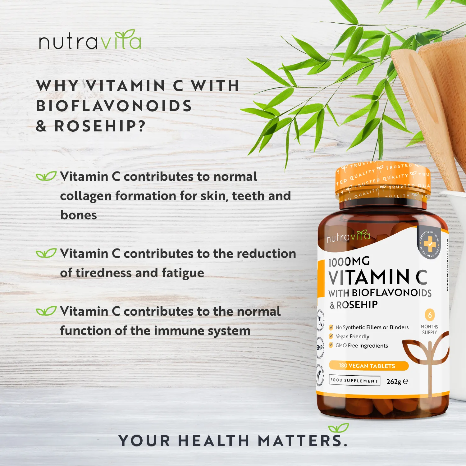 Nutravita Vitamina C 1000 mg Compresse 180 con Rosa Canina