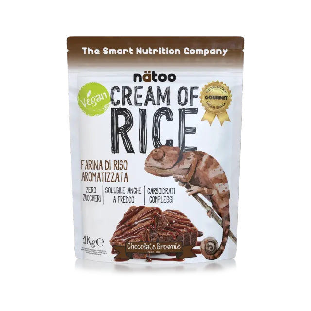 Natoo Crema di Riso aromatizzata Chocolate Brownie pre workout