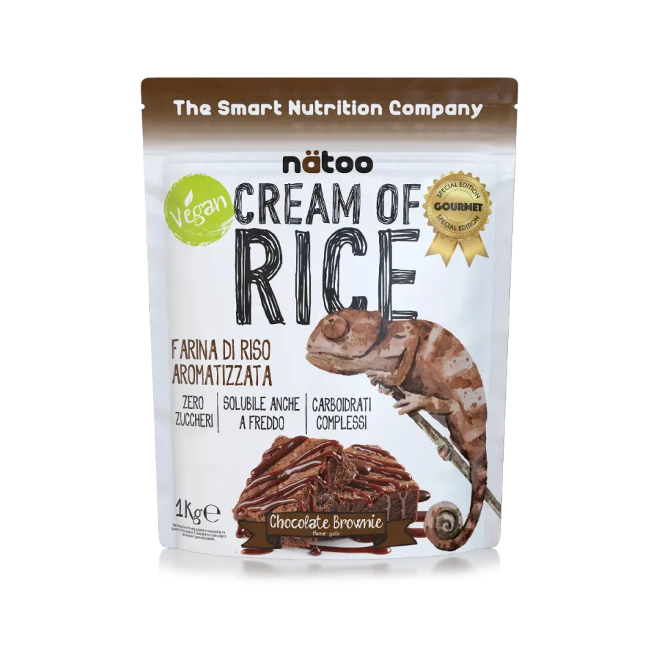Natoo Crema di Riso aromatizzata Chocolate Brownie pre workout