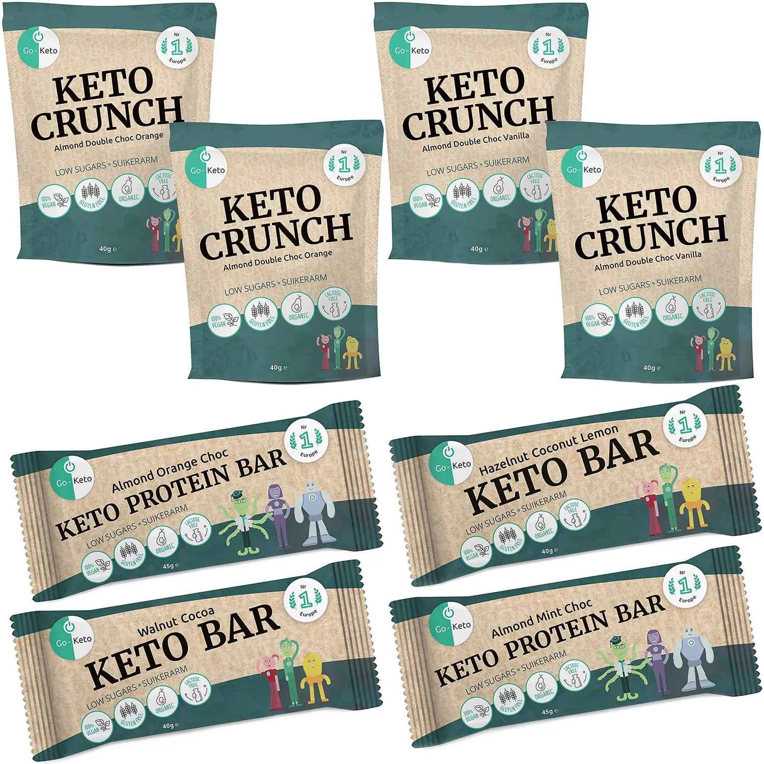 Go-Keto Trial Pack snack keto 8x40g bio
