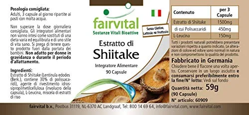 Fairvital Shiitake 500 mg capsule 90 pz 30% polisaccaridi