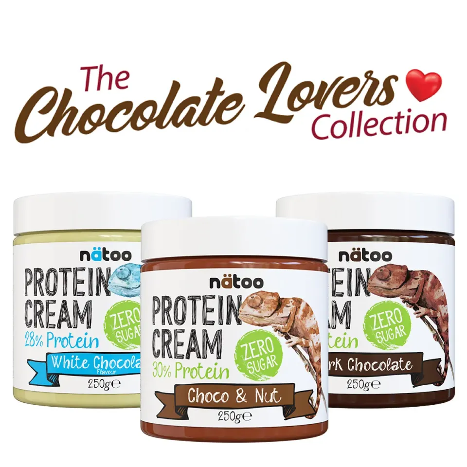 Natoo Food Crema Proteica pack 3 gusti cioccolato 3x250g