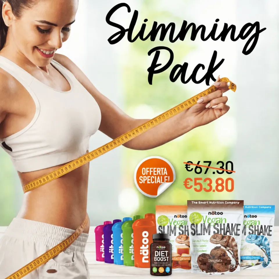 Natoo Essentials Slimming Pack shake cioccolato + boost