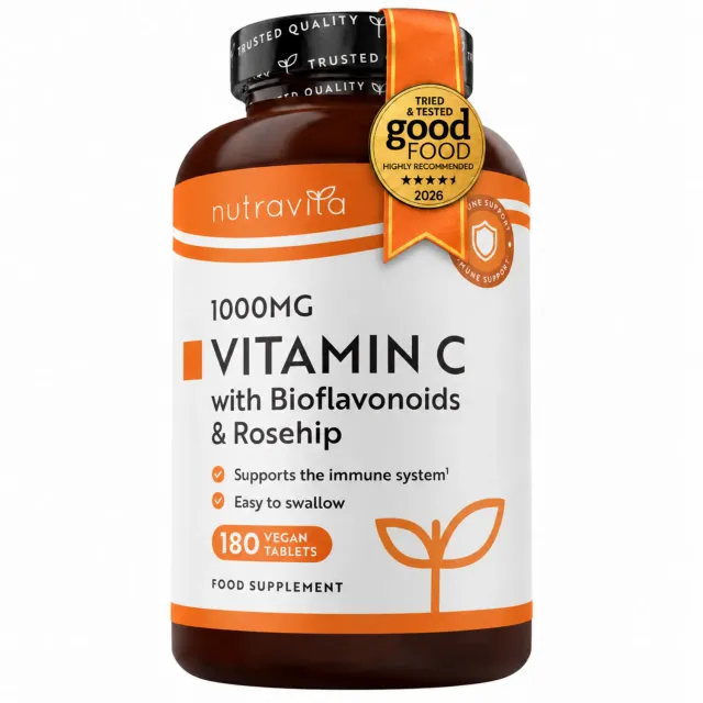Nutravita Vitamina C 1000 mg Compresse 180 con Rosa Canina
