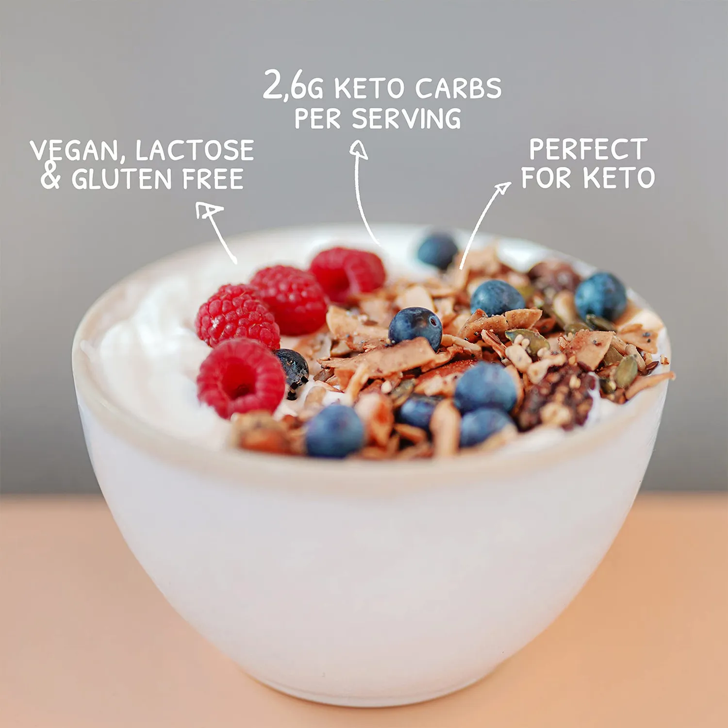 Go-Keto Lemon Poppyseed granola keto 3x290g senza glutine