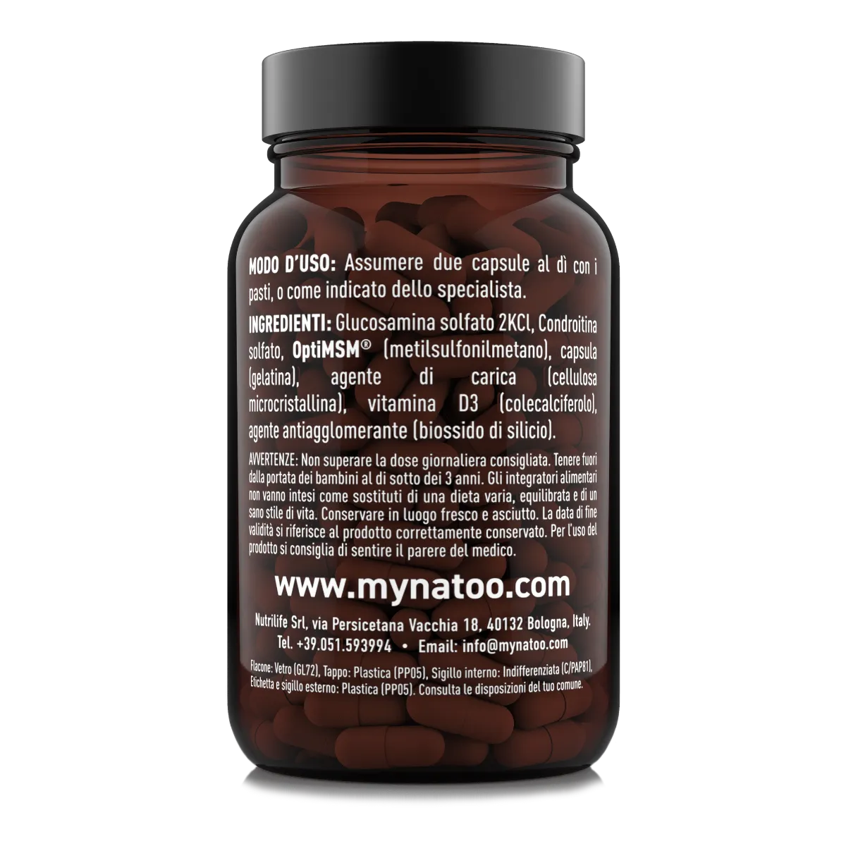 Natoo Essentials Joint Glucosamina Integratore 60 Capsule Ossa