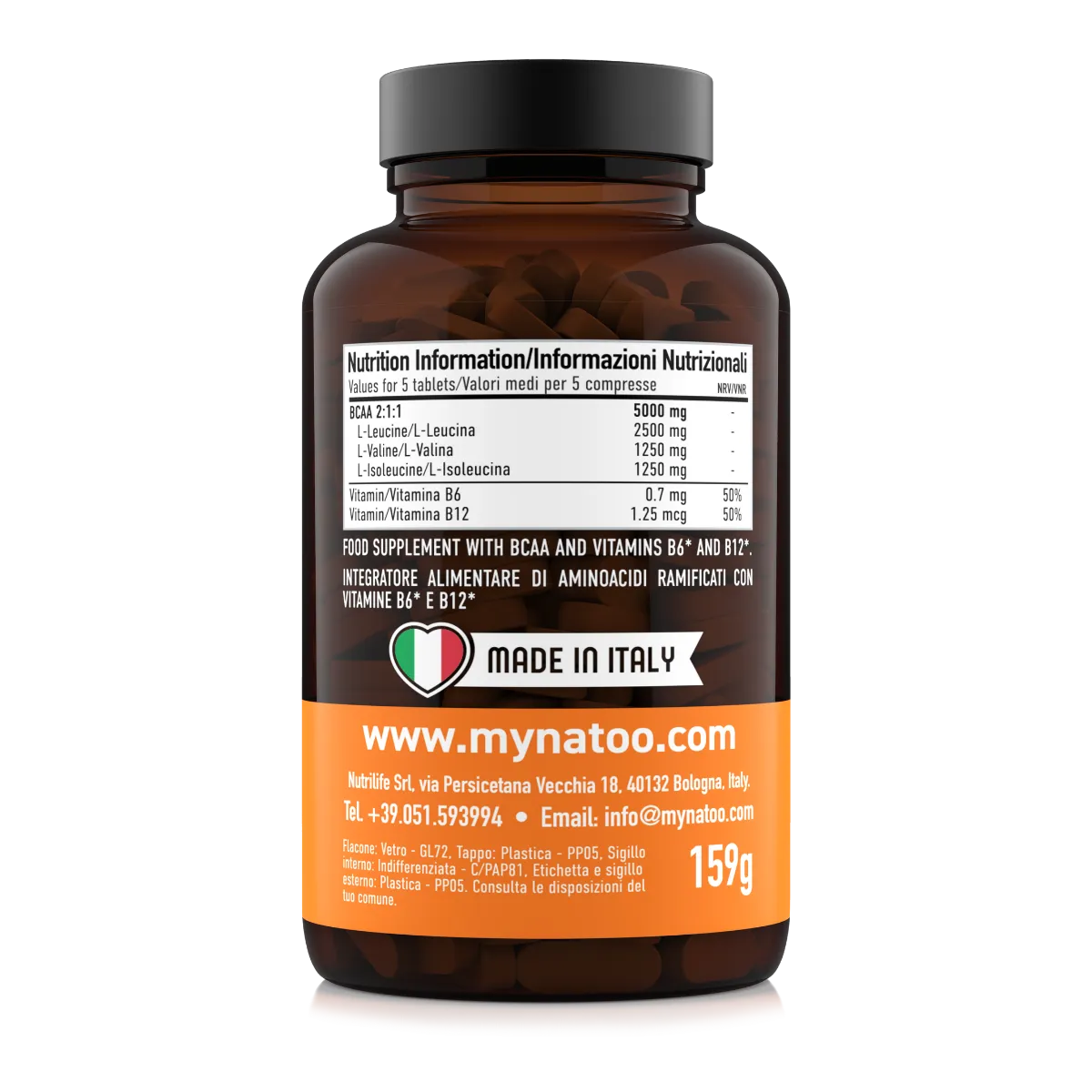 NATOO Performance BCAA 2:1:1 compresse 150 compresse con vitamine B6 e B12