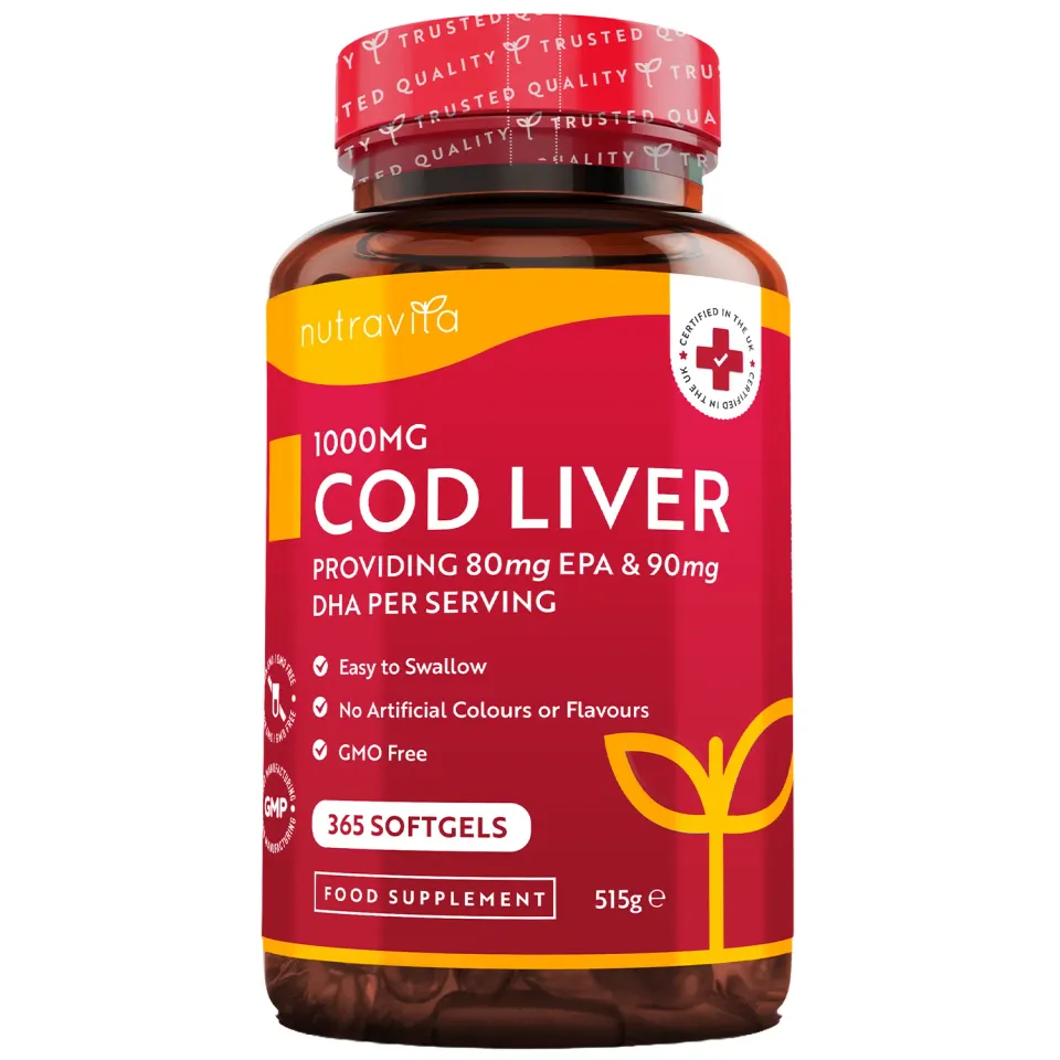 Nutravita Olio Fegato Merluzzo 1000mg 365 capsule EPA DHA