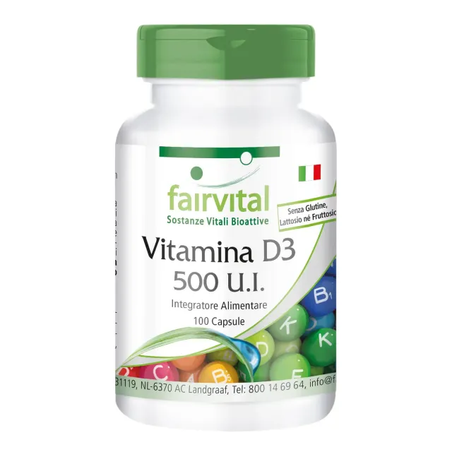 fairvital Vitamina D3 500UI capsule 100pz colecalciferolo