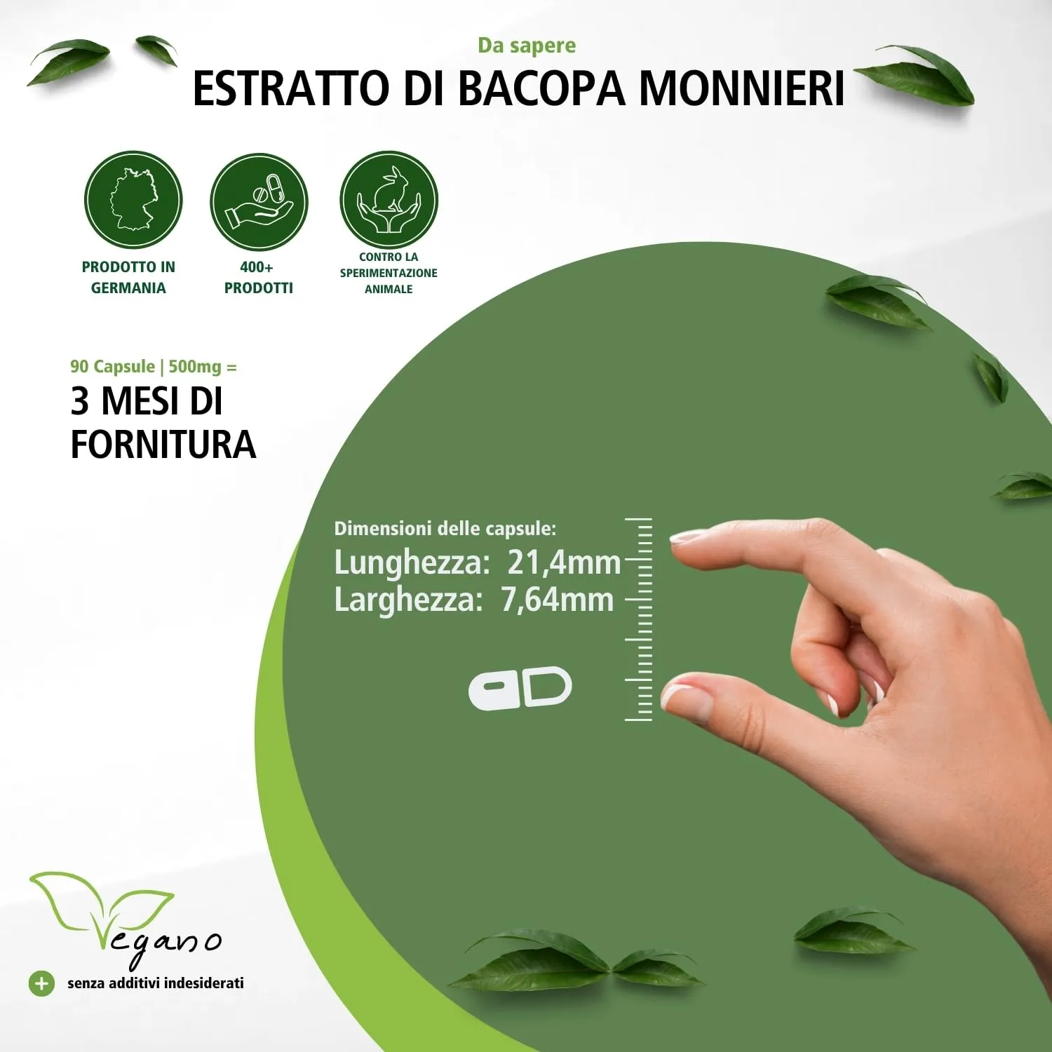 Fairvital Bacopa Monnieri 500 mg Capsule 90 pz Vegane