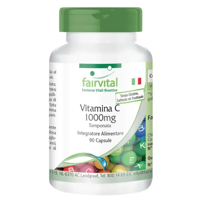 Fairvital Vitamina C 1000 mg Tamponata 90 capsule vegane